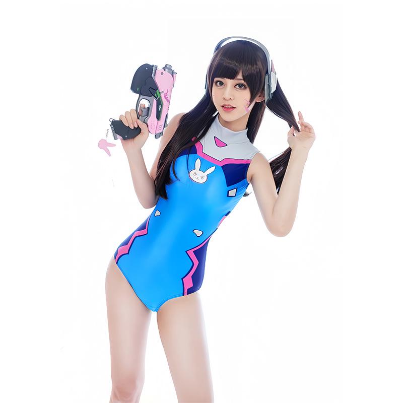 

Women s Halloween Slim Tummy-Covering One-Piece Swimsuit Asuka Langley & Rei Ayanami Cosplay Costume L