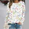 2025 Plus Size Autumn and Winter New Fashion Round Neck Long Sleeve Printed Elegant Casual Loose Hoodie