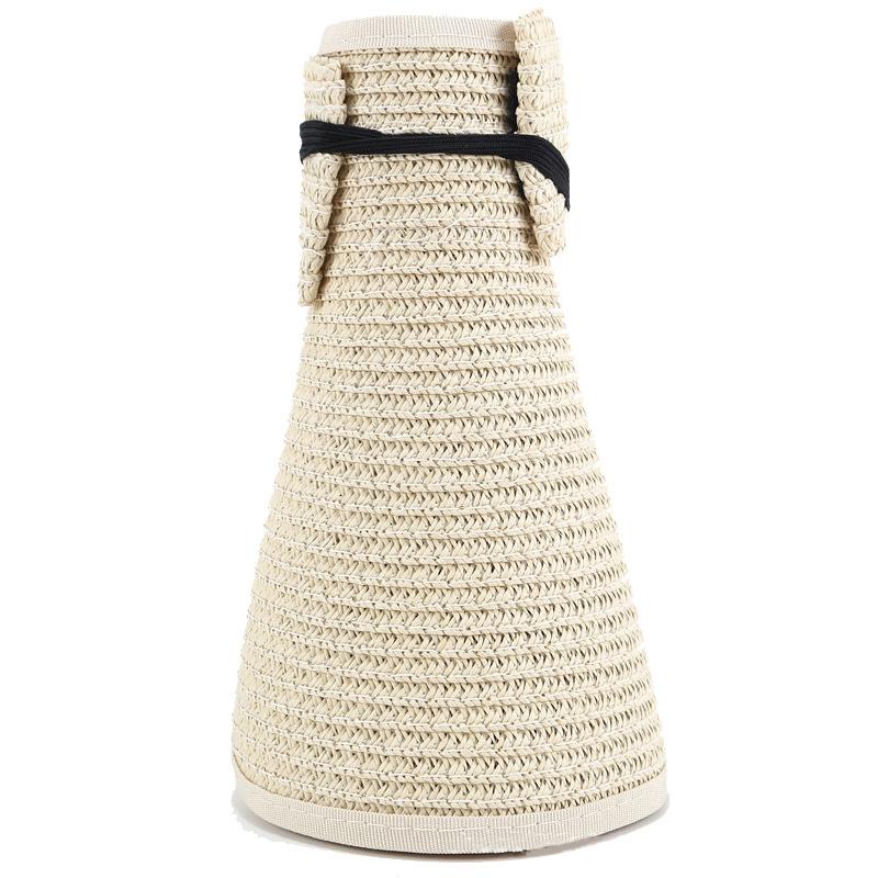 Topless Beach Hat Sun Hat Outdoor Portable Folding Large Brimmed Sun Hat Korean Breathable Sunscreen Hat