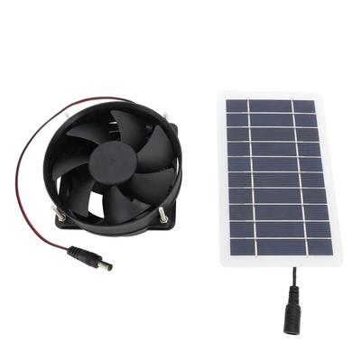 10W Solar Panel Powered Fan Kit Monocrystalline Silicon Solar Powered Exhaust Fan Portable Silent So