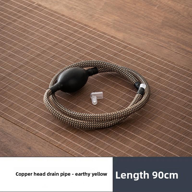 Teeablage Ablaufschlauch mit Wasseransaugballon Flexibler Schlauch Frostschutz Korrosionsbeständig für Teetischplatte Entwässerung