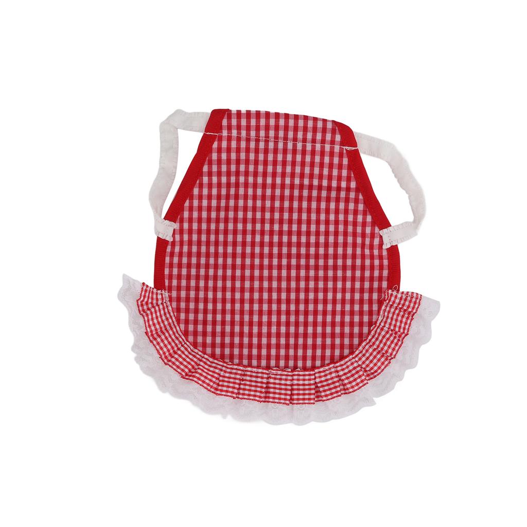 Hen Double Apron Reusable Hen Apron Poultry Protector with Elastic Straps for Small Medium and Large HenRed Grid