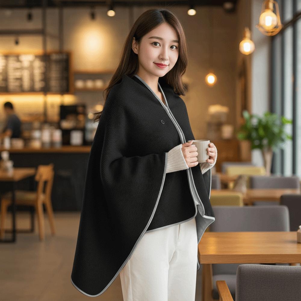 Fast Heating Electric Heated Blanket Washable Body Warmer Wrap Wearable USB Heated Shawl  Outdoor