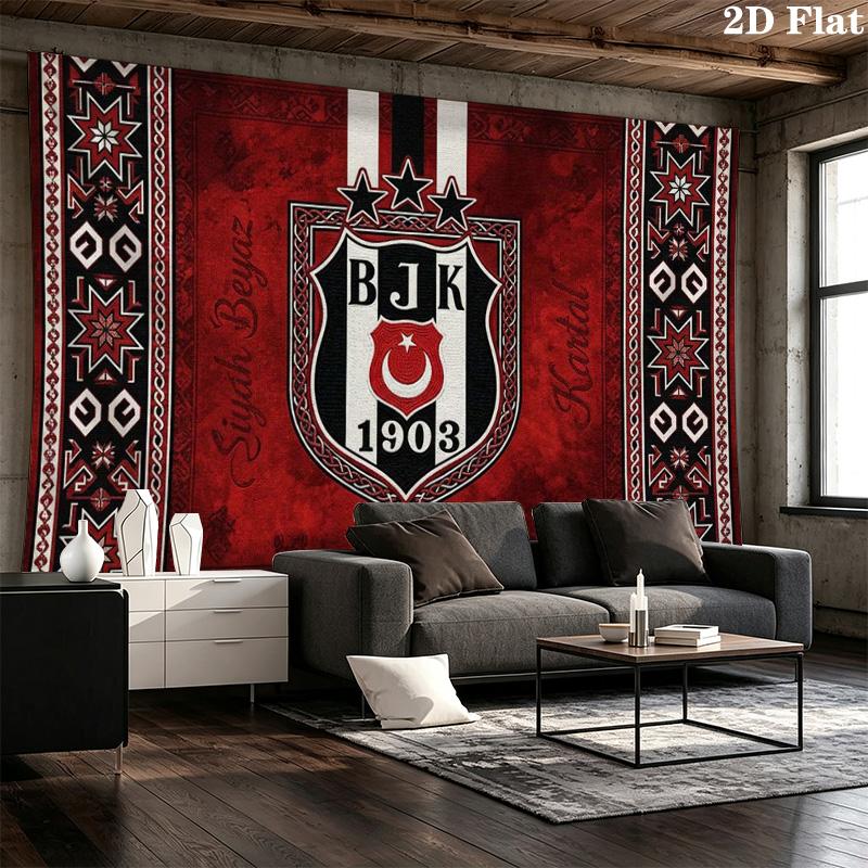 Beşiktaş Wall Tapestry Aesthetic Wall Hanging Printed Fabric Blanket Decorative Tapestries for Bedroom Living Room Home Decor