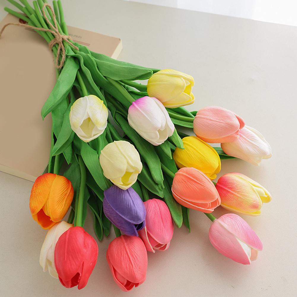 Paquete de 10 tulipanes artificiales