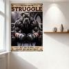 Vintage Style Boxing Dog Motivational Metal Tin Sign - You May See Me Struggle But Never See Me Quit Inspirational Wall Decor fo