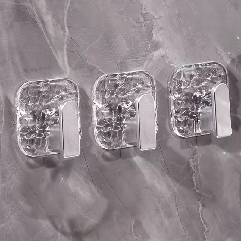 1pc Luxury Ice Flower Hook Wall-Mounted Storage Hook for Bathroom Towel Rack, Kitchen Utensil Rack, Easy-to-Use Hooks