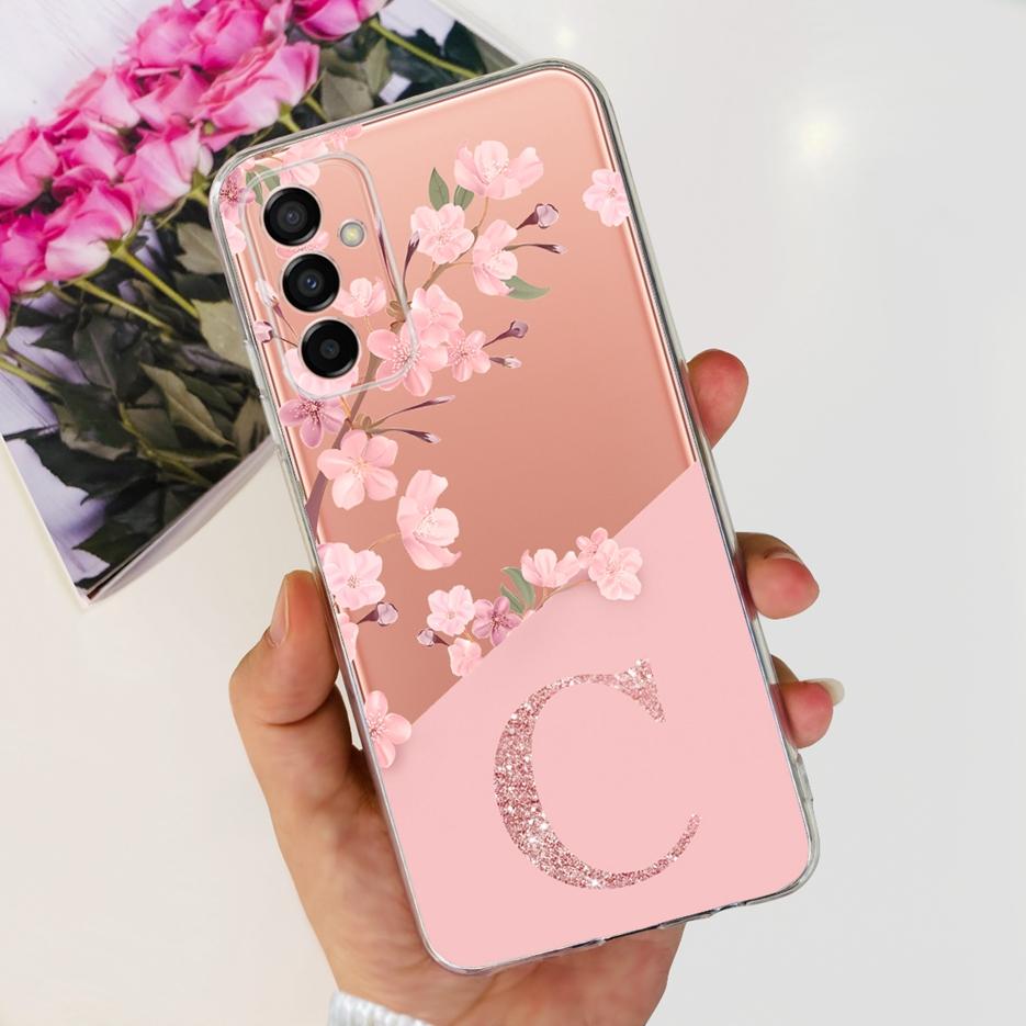 Pro Samsung Galaxy M13 4G Pouzdro SM-M135F Stylový Kryt s Písmeny Měkké Silikonové Pouzdro na Telefon Pro Samsung M13 M 23 Galaxy M23 Měkké Tašky