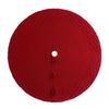Festive Red Knitted Christmas Tree Skirt for Warm Holiday Celebrations