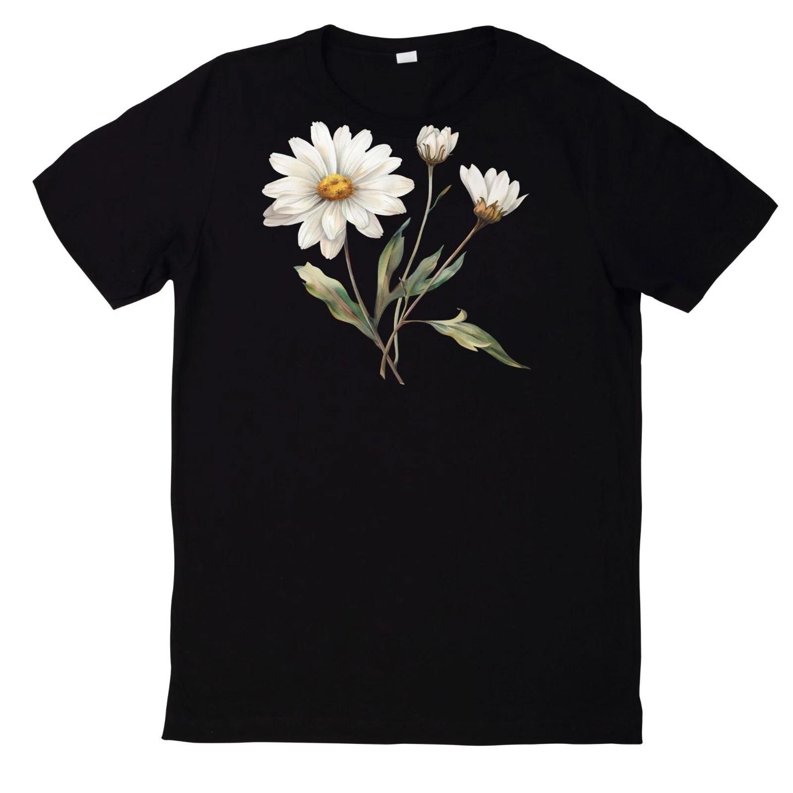 T-Shirt Aquarell Gänseblümchen Motiv Baumwolle M