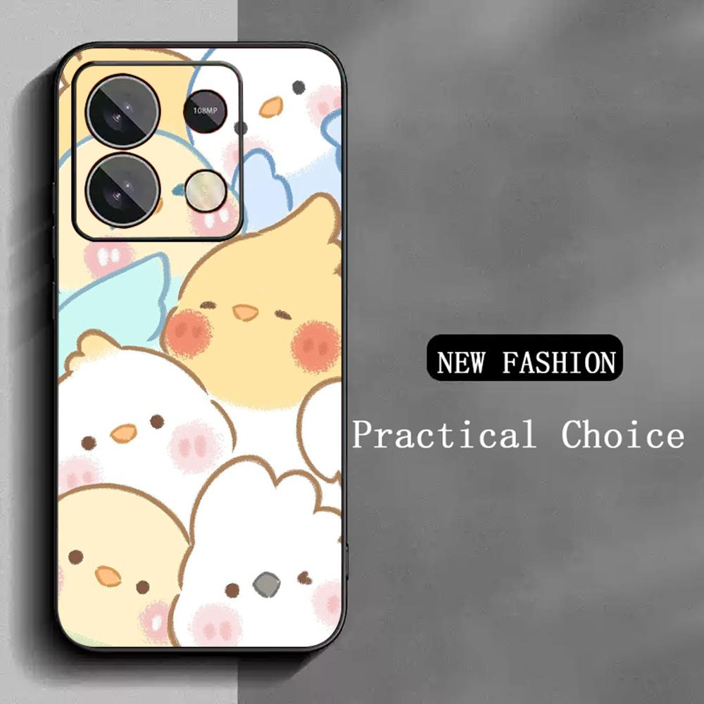 Cute Animal dog pattern lovely design  Phone Case For Redmi Note 14 13 12 11 Pro Plus S 5G 14C A3 Soft Black Phone Cover
