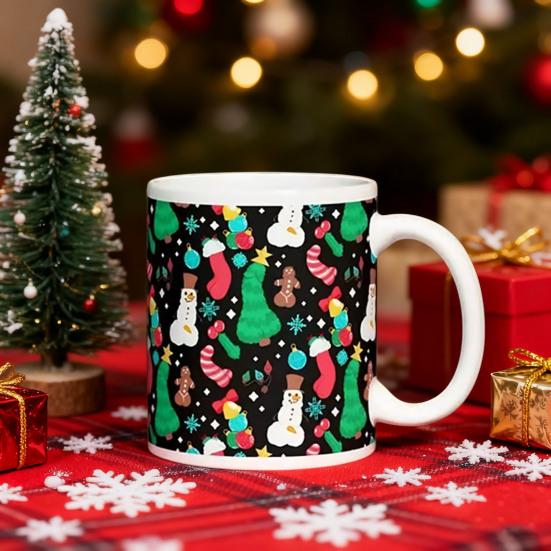 Personalized Christmas Coffee Cup Handcrafted Resin Mug Creative Large Capacity Hot Cold Drinks Mug for Home & Office Use
