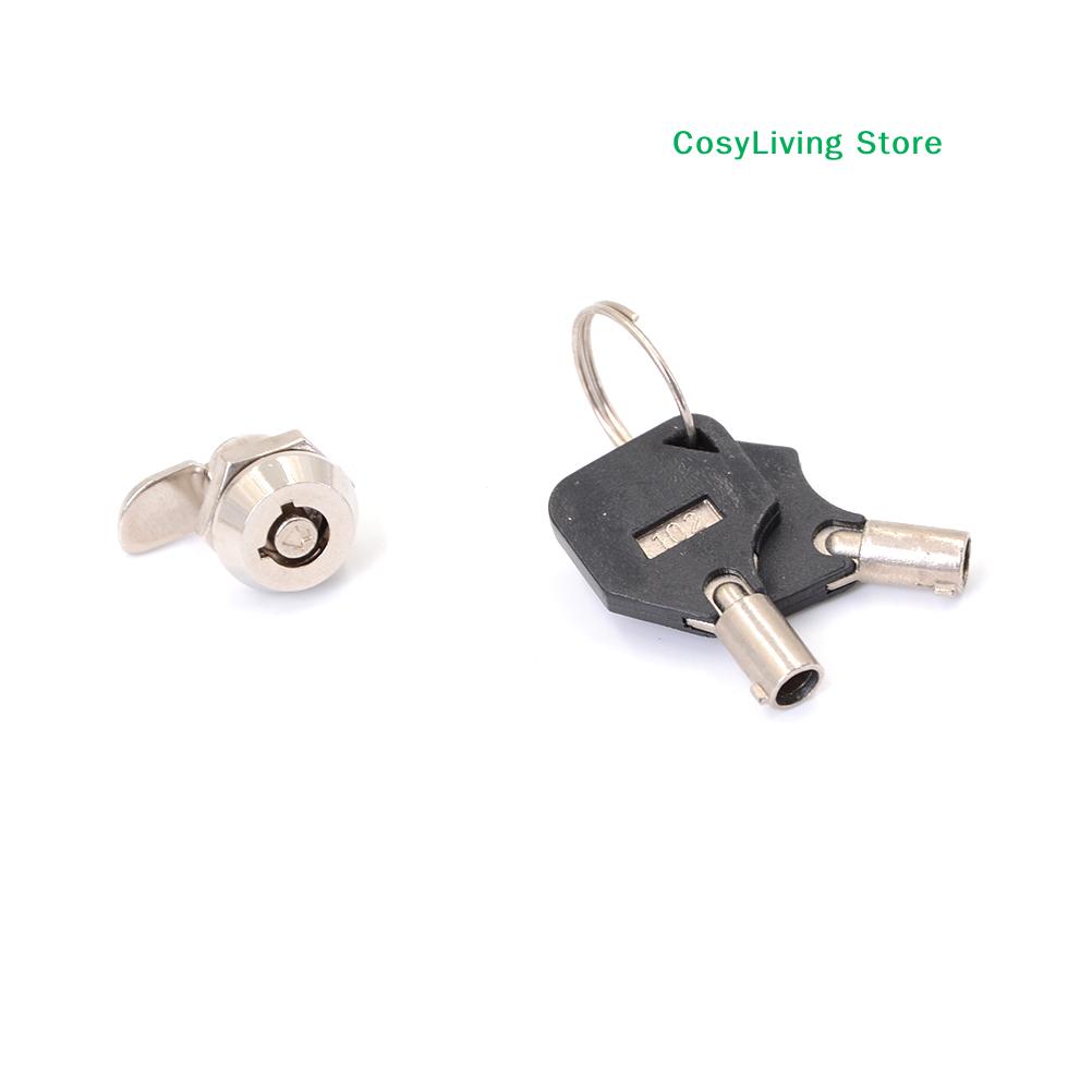 1 X Cam 2 X Keys Lock Zinc Alloy Cam Lock File Cabinet Mailbox Desk Drawer Cupboard Locker Lock