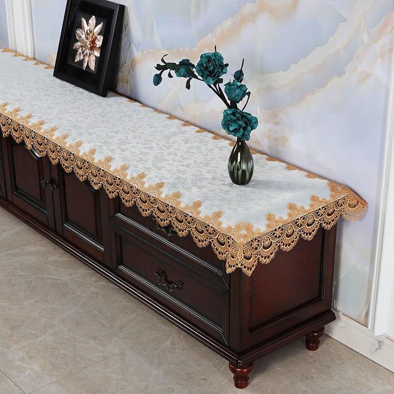 Față de Masă Europeană pentru Comodă TV Dantelă Poliester Senzație High-End Uz Casnic Dulap de Pantofi Comodă Husă de Praf Pânză Acoperitoare