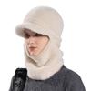 Huňatá kukla pro venkovní aktivity Klobouk s nákrčníkem Klobouk přes hlavu Unisex klobouk Huňaté čepice 2000s