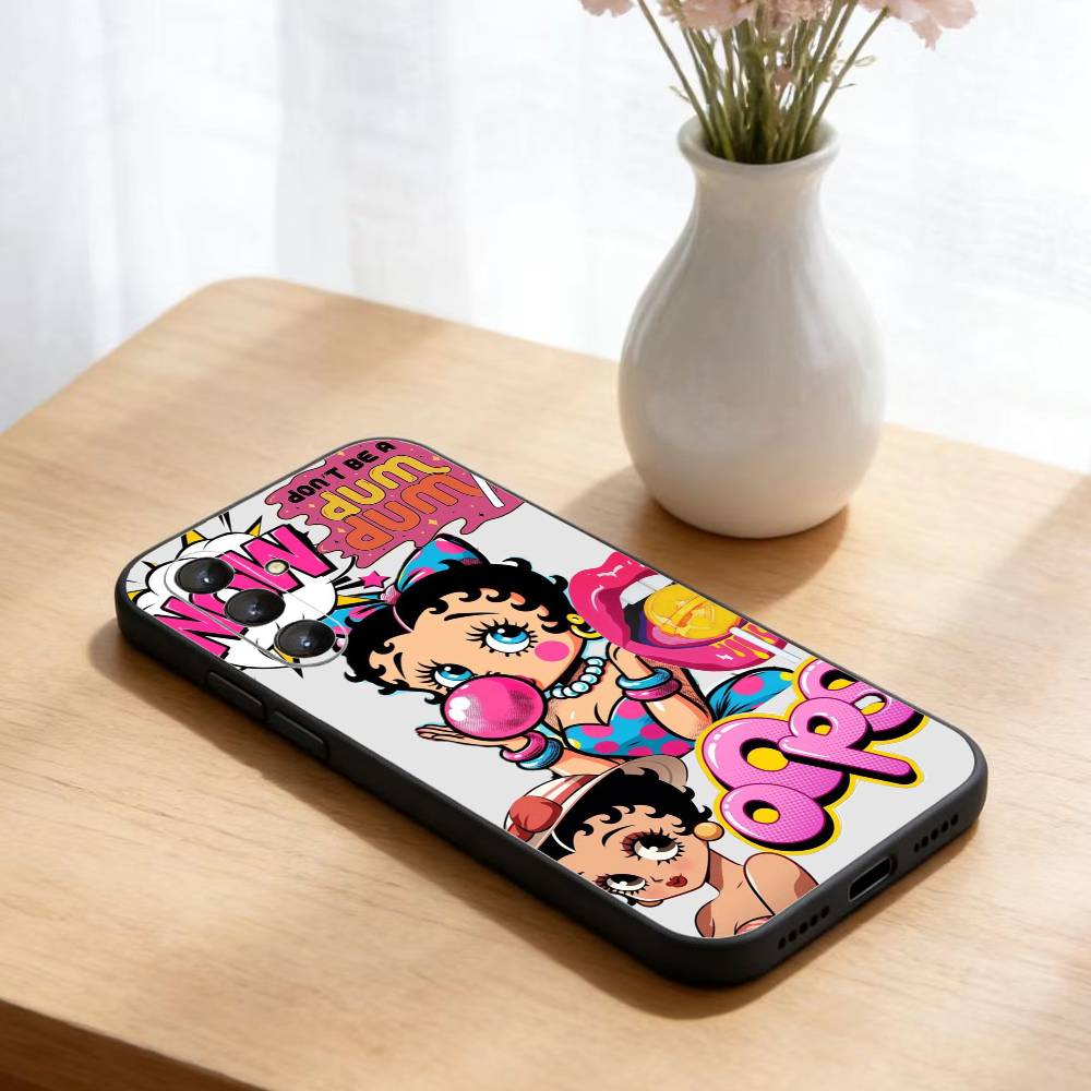 

Y-BettyS-Cute-t-Boops Phone Case For Samsung Galaxy A73,A21s,A22,A31,A52,A53,A71,A41Soft Black Shell Samsung a22 4g