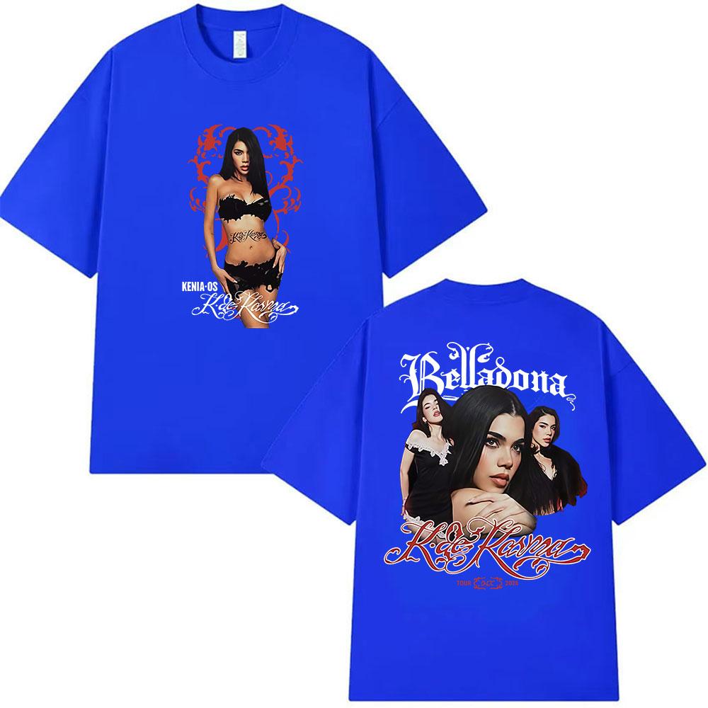 Kenia Os K De Karma Belladona Tour 2026 Graphic T Shirts Unisex Women Hip Hop Aesthetic Pop Cotton Short Sleeve Tshirt Streetwear