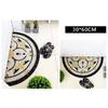 Dirt-Resistant PVC Carpets Semicircle Non Skid Backing 6 Styles for Home