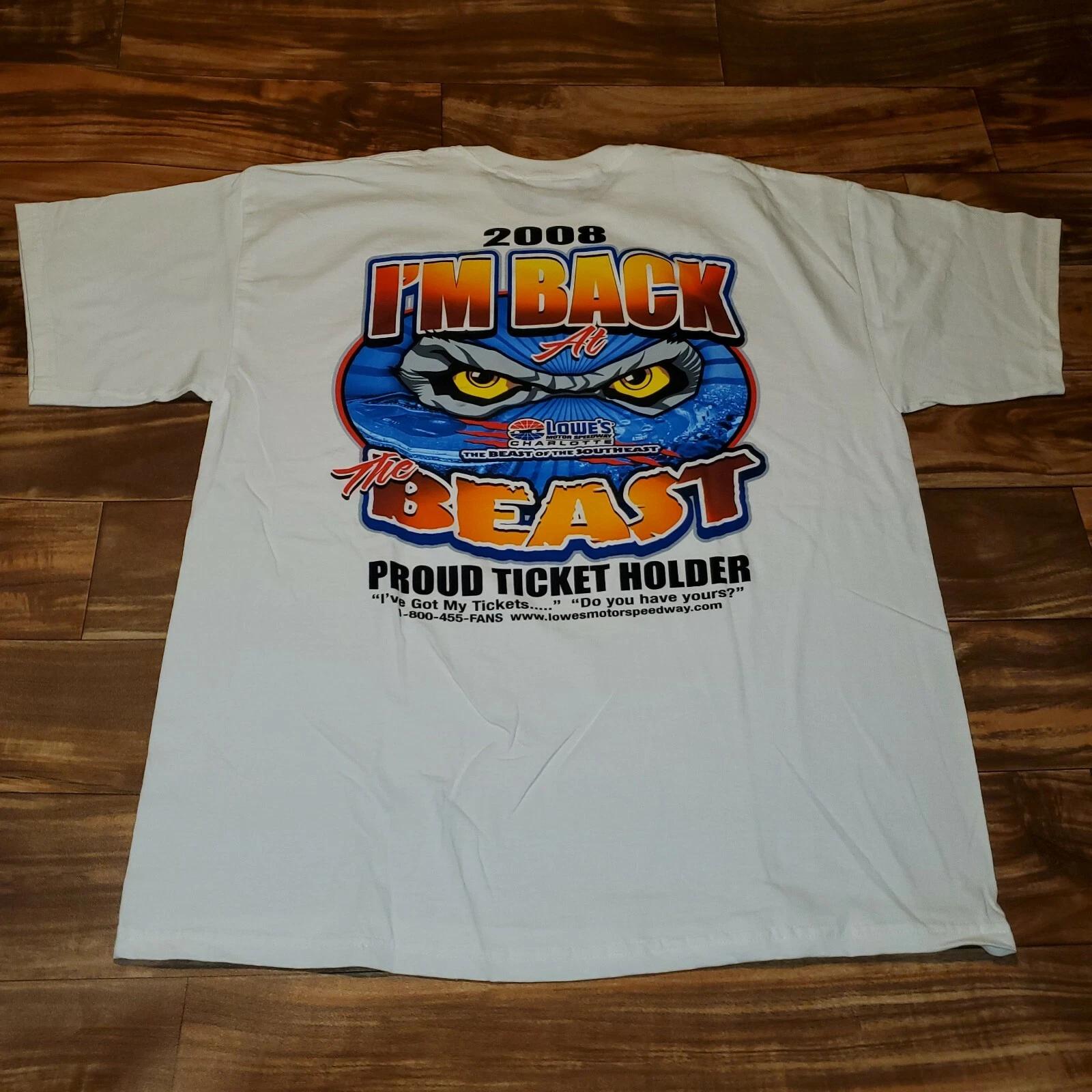 

Nascar Charolette Speedway The Beast Of The Southeast White Shirt Size XL 4XL