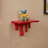 3D Printed Drip Floating Shelf Plastic Plants Display Stand Decorative Wall Bracket Living Room