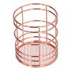 Round Hollow Chopstick Cage Multifunctional Desktop Pen Holder Organizer for Home KitchenRose Gold