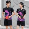 Li-Ning Ping Pong Series Hurtigtørkende Sport Rund Hals T-skjorte Unisex Topper Svart AAYR361-2