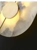Nordic Luxury Round Natural Marble Wall Lamp for Bedroom and Living Room