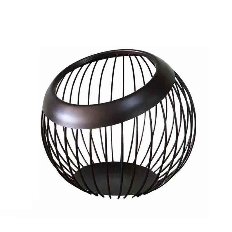 Iron Storage Fruit Plate Drain Basket Modern Home Storage Basket Nordic Style Fruit Plate Fruit Basket      ZM1204