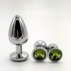 Anal Plug 3 Sizes Colored Crystal Stainless Steel Butt Plug For Women Stimulator Anal Sex Toys For Couples Prostate Massager