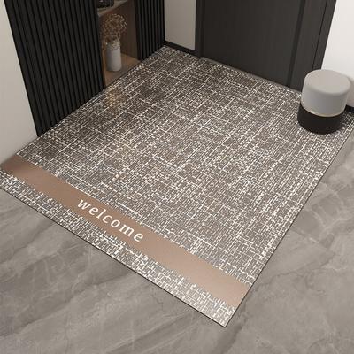 Felpudo moderno para puerta de entrada, de cuero, de PVC, lavable, recortable.