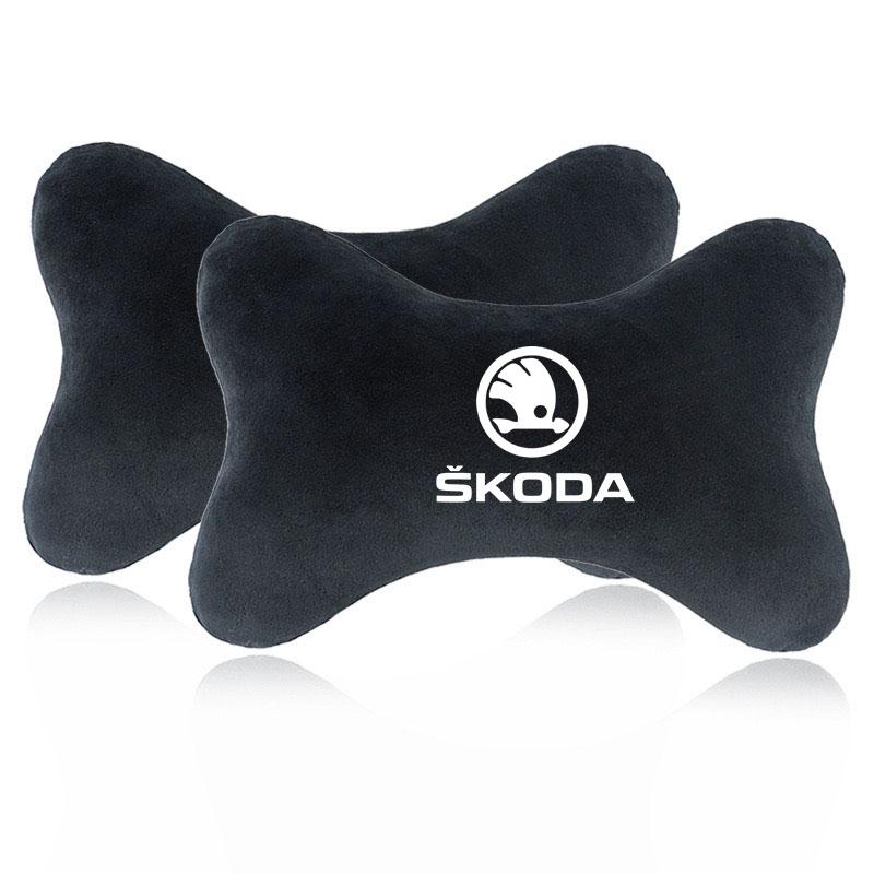 YCGG5 Car Headrest Pillow Seatbelt Shoulder Pad for Skoda Octavia 2 3 Fabia Superb Rapid Kodiaq Karoq Auto Accessories