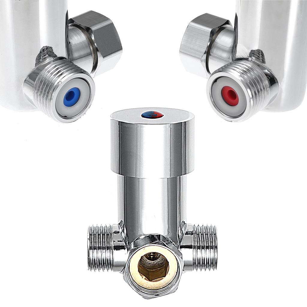 DINGGUANGHE 1pc Valve Standard Thermostatic G1/2 Mixing Water Temperature Control Valve Faucet Replacement Parts DINGGUANGHE 1pc Valve Standard Thermostatic G1/2 Mixing Water Temperature Control Valve Faucet Replacement Parts