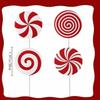 4/8/12Pcs Peppermint Lollipop Picks Christmas Tree Ornaments Large Size Christmas Tree Top Star