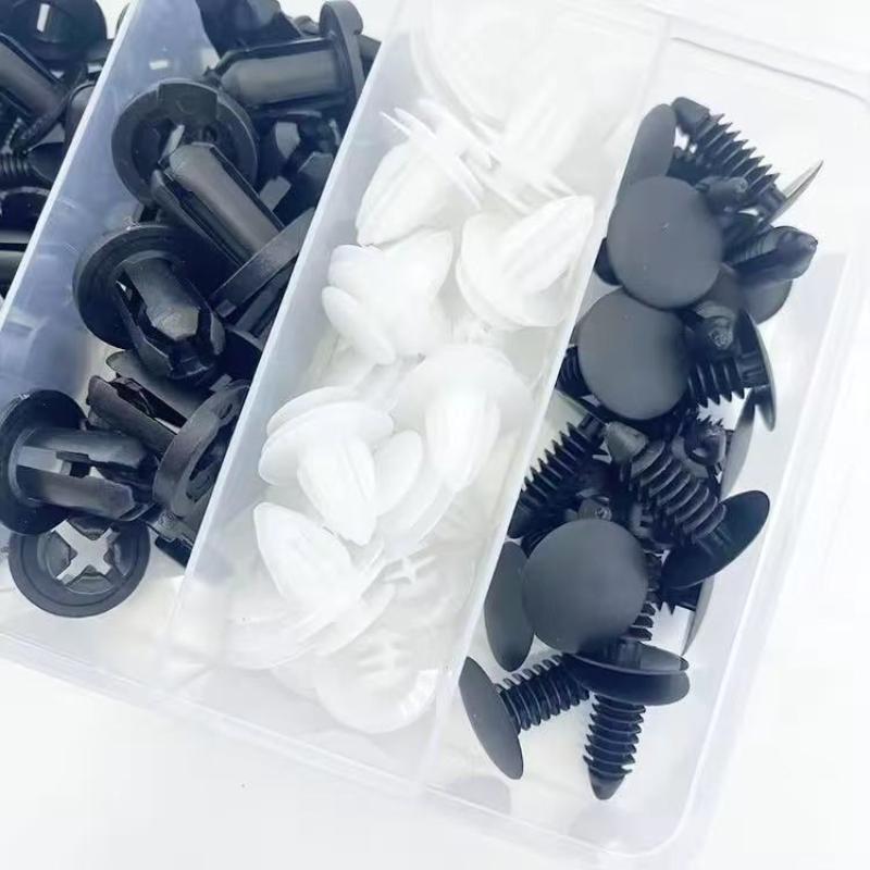 100Pcs Car Clip 6 Size Auto Interior Plastic Bumper Clips Rivets Fasteners Push Type Pin Retainer Trim Kit With Fastener Remover