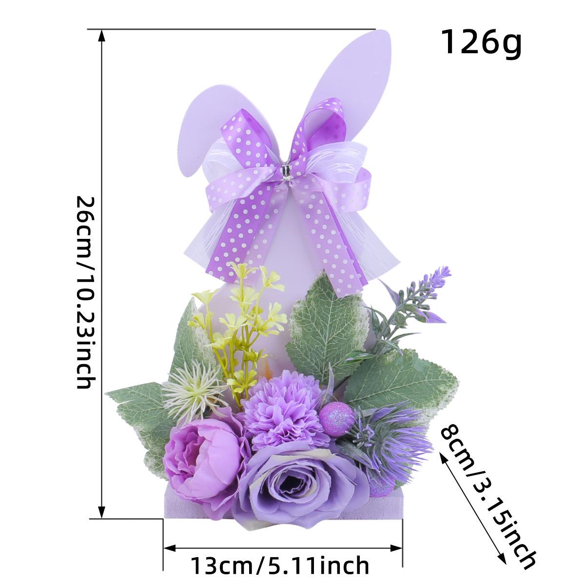 

Easter Cartoon Bunny Egg Desktop Ornament, Home Holiday Simulation Flower Craft Decoration Props V1-20 Easter Bunny Ornament