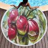 Apple Round Beach Towel Cartoon Fruit Print Beach Blanket Soft Microfiber Quick Dry Towel for Men Women Swim Pool Sport Picnic