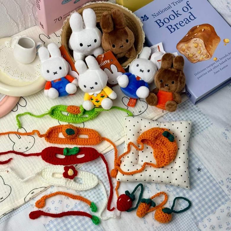 Kawaii Miffy Cute Ornament Doll Rabbit Doll Gift Backpack Hanging Decoration Gift Toy for Girl