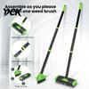 Stone Joint Cleaning Brush 3-in-1 Deck Brush, Floor Scrub with Long Handle, Detachable Patio Paver Cleaner Weed for Outdoor Joints, Patio,