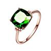 Rose Gold Plated Emerald and Diamond Jewelry Set