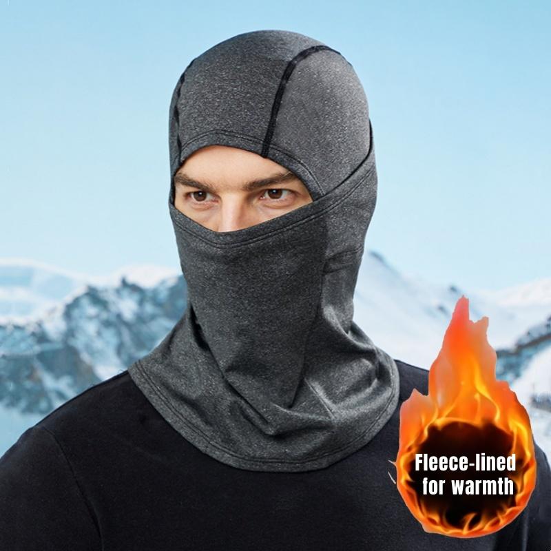 Skiing and cycling face mask for men and women, thickened and fleece-lined for cold protection, balaclava face mask