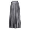 2020 Spring/Summer Pleated Midi Skirt: Plus Size High Waist Gold Beach Dress for Women