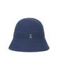 Bajal Studded Logo Summer Knit Bucket Hat Navy