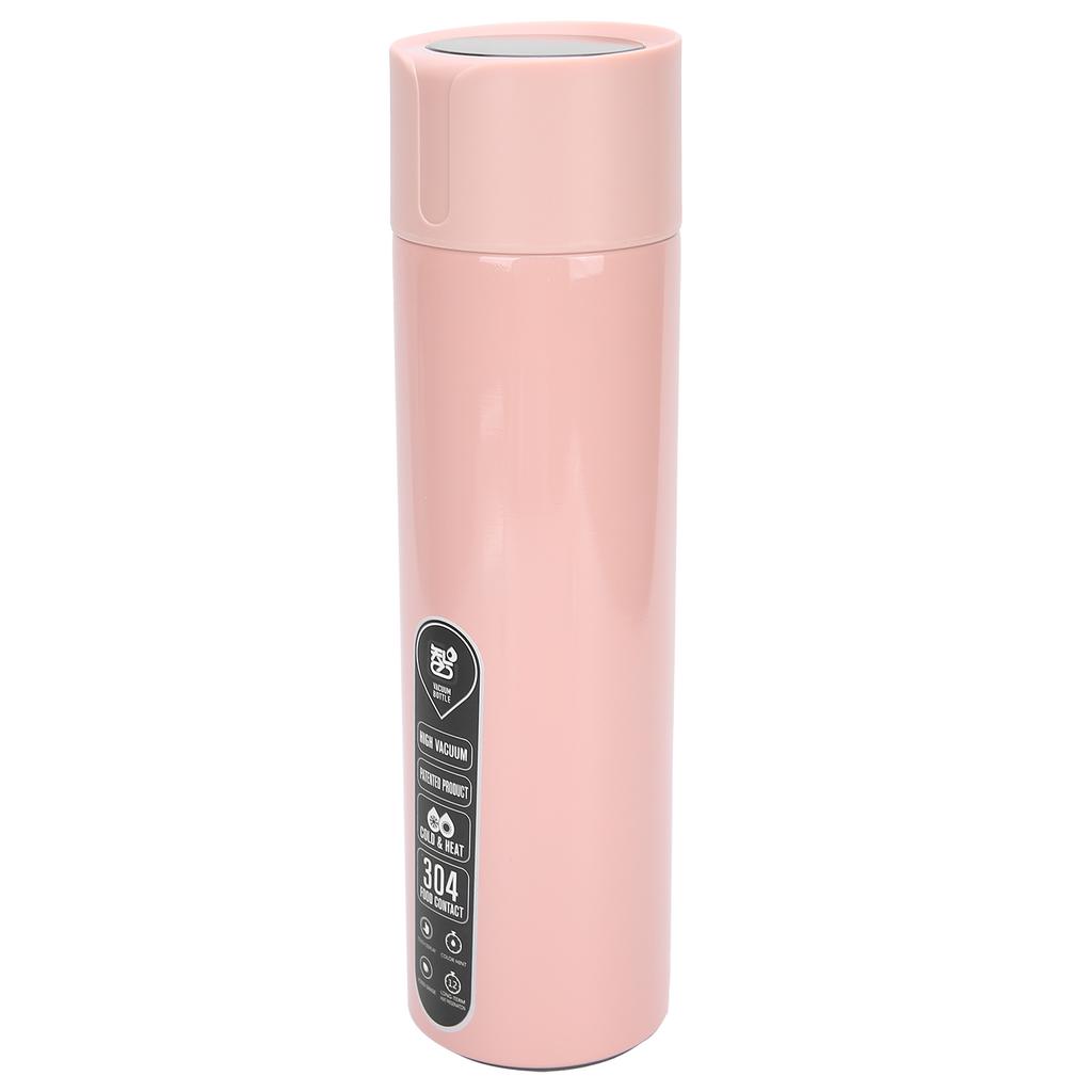 Smart Water Bottle Touch Temperature Display Timed Reminder Vacuum Insulated Bottle Battry PoweredPink