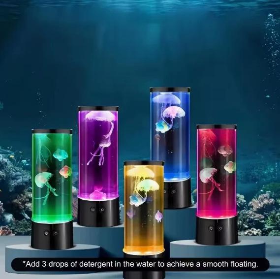 USB LED Jellyfish Lamp: Color-Changing Night Light for Atmosphere and Silent Desktop Décor