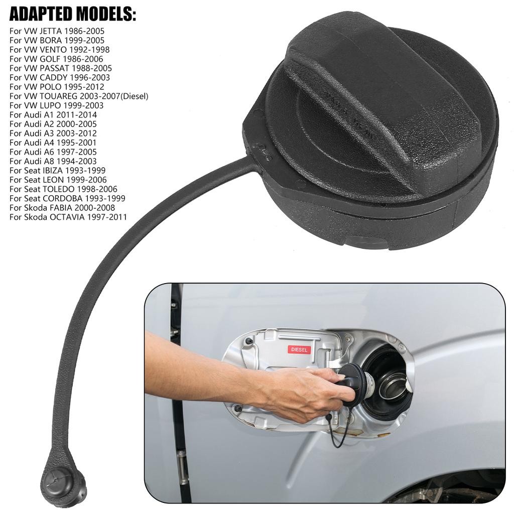 Diesel Fuel Tank Filler Covers Compatible with VENTO GOLF CADDY Compatible with A1 A2 A3 A4 A6 A8 Compatible with Seat IBIZA
