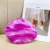 Designer Acrylic Shell Shape Clutch Bag Marble Women Evening Party Bag Cute Shiny Shoulder Crossbody Bags Small Purse