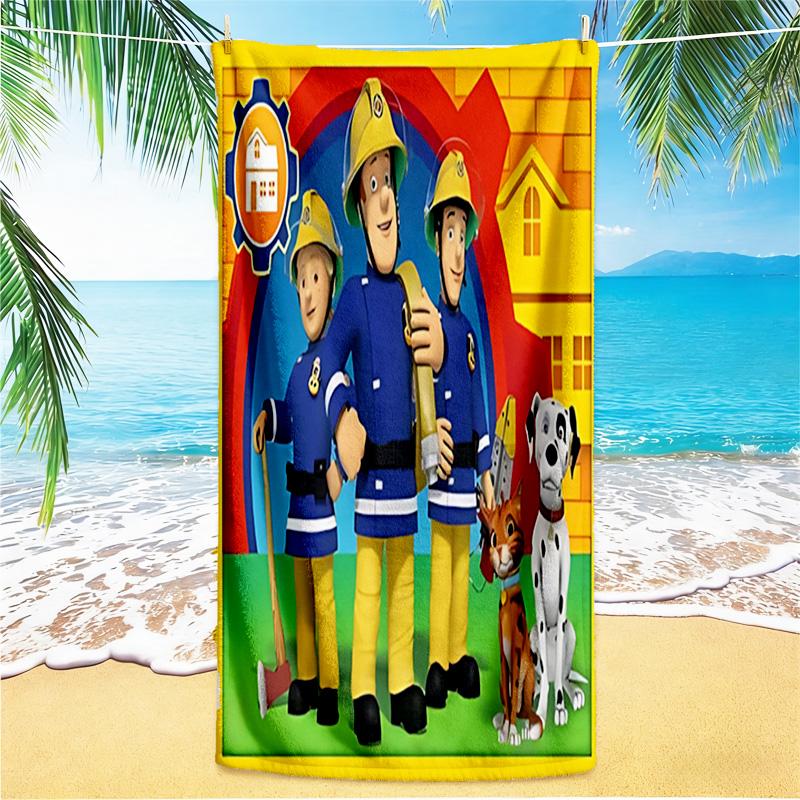1pc Fireman Sams Seasonal Adventures beach towel,quick drying absorbent beach towel,outdoor sports swimming beach towel,Soft and comfortable Y72839
