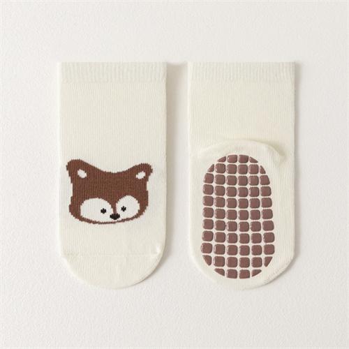 Newborn Boy Girl Cotton Anti-Slip Floor Socks Spring Autumn Korean Cute Cartoon Toddler Socks Children Rubber Soles Sports Sock