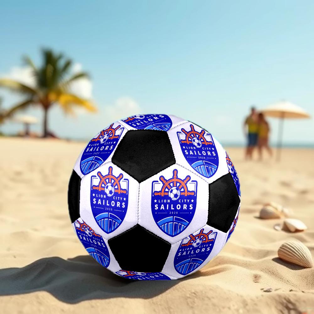 SIZE 5 Lion City Sailors Football Club Soccer Ball Colorful All Ages Machine Stitched PVC Competition Ready Durable High-Bounce