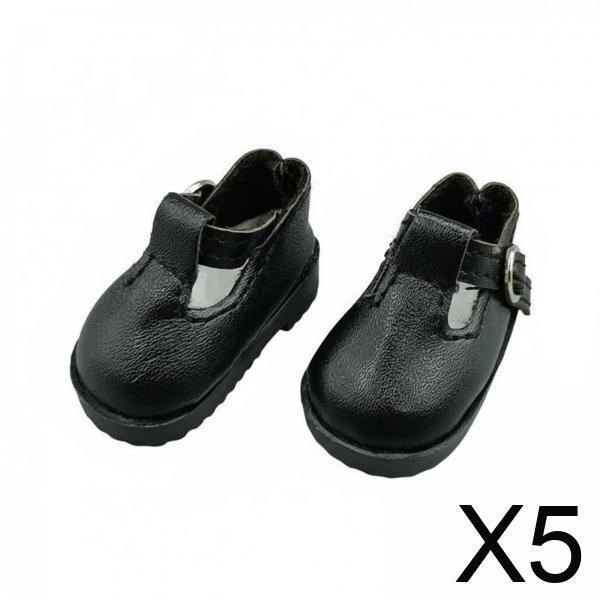 1 Pair BJD Doll Footwear for 1/6 Scale Dolls PU Leather Shoes with Fine Stitching And Low Strap